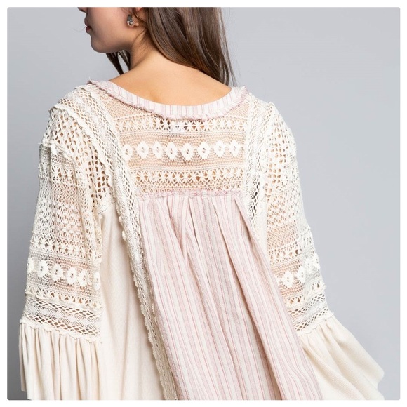 Casablanca Eye Catcher Linen Tunic Top - Picture 7 of 10